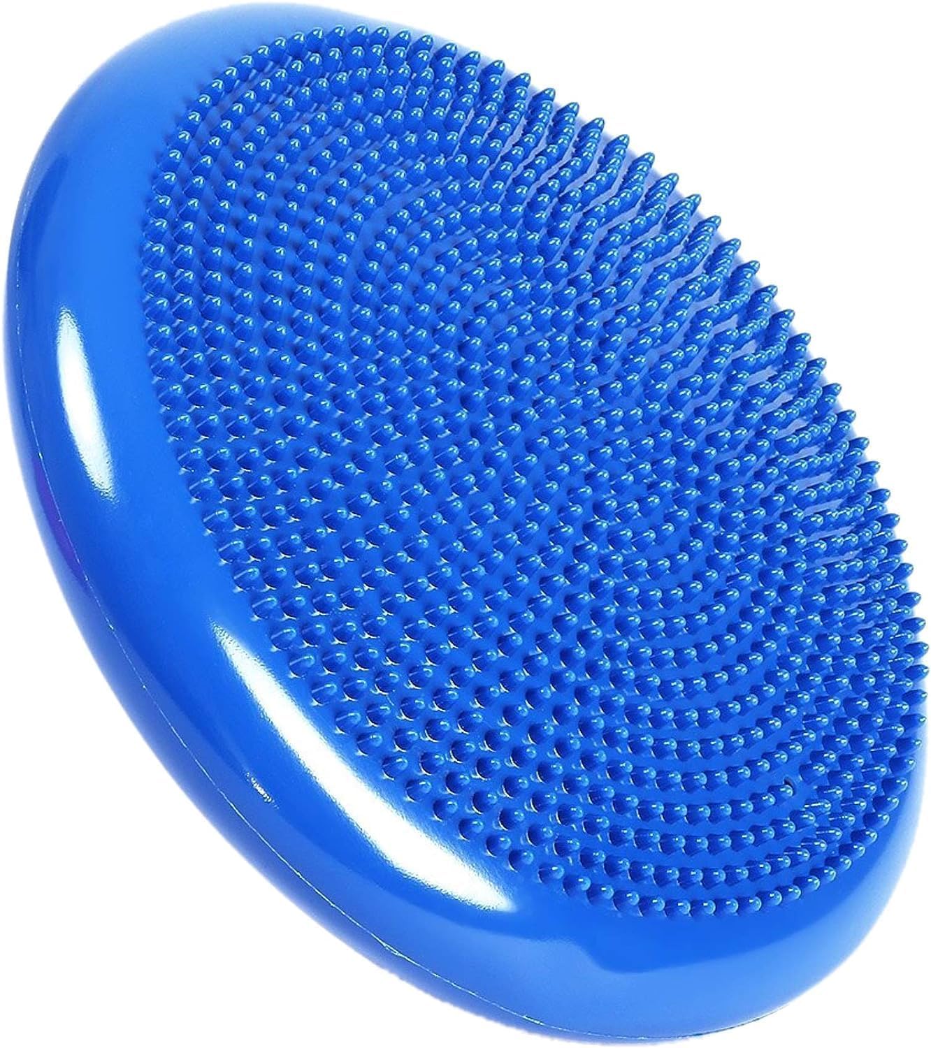 Wobble Plate Air Stability Wobble Cushion Inflatable Balance Cushion Board with Improved Hand Pump for Core Training, Agility, UK Army Gym Workouts, Yoga, Comfortable Sitting etc (BLUE)