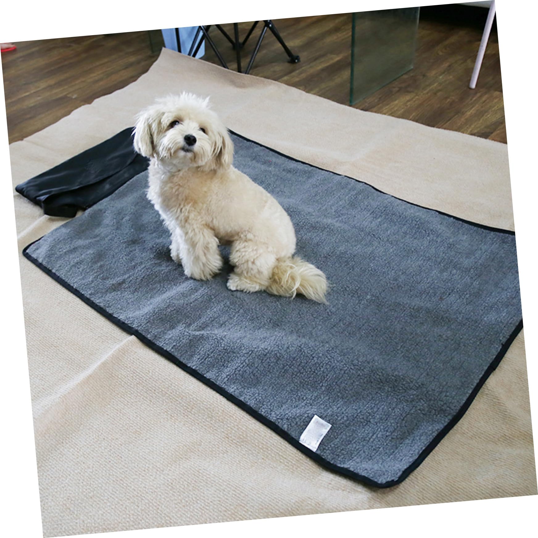 Manta De Viaje para Mascotas Plegable Exteriores Manta para Perros y Gatos para Picnic y Camping Negra