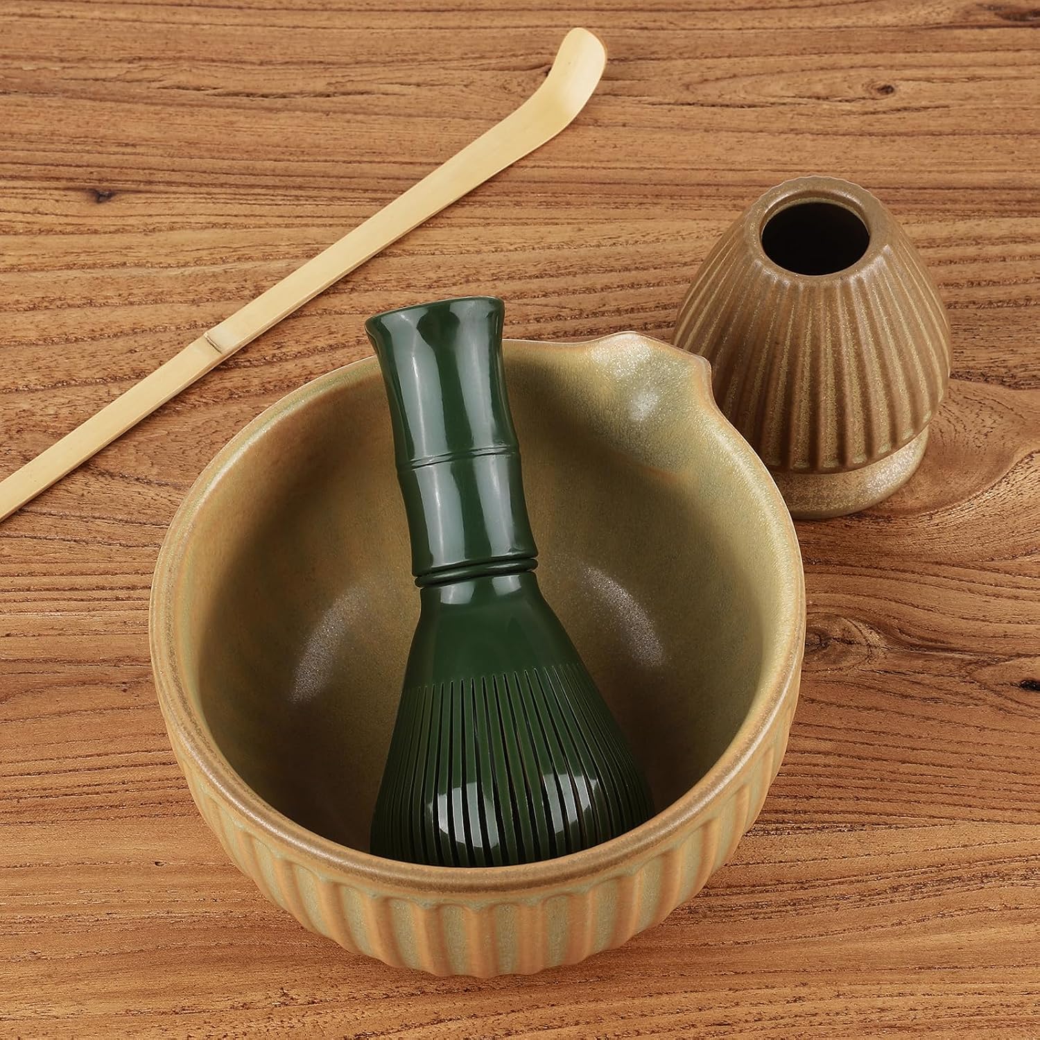 Matcha Whisk Chasen Brush Tools for Matcha Green Tea Powder Reusable Powder Whisk Prepare Japanese Matcha Tea (green)