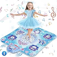 Vista 1 de Juguetes de baile para niñas: 8 botones Frozen Dance Pad inalámbrico Bluetooth juego de baile electrónico para niños con 4 modos de juego Luz LED