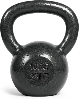 unycos - Pesa Rusa de Hierro Fundido, Kettlebell de 4 kg-20 kg | Revestimiento Duradero, Mango Amplio para Ejercicios y Entrenamientos de Musculación, Culturismo y Fitness, Gimnasio en Casa (Negro)