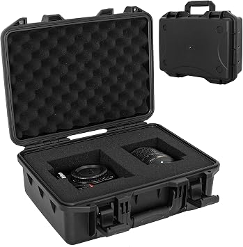 Hard Case with IP67 Waterproof Shockproof Tool Box for Microphone, Drones, Camera, Equipments, Portable Storage Case, 16.5 x13 x 7 Inch