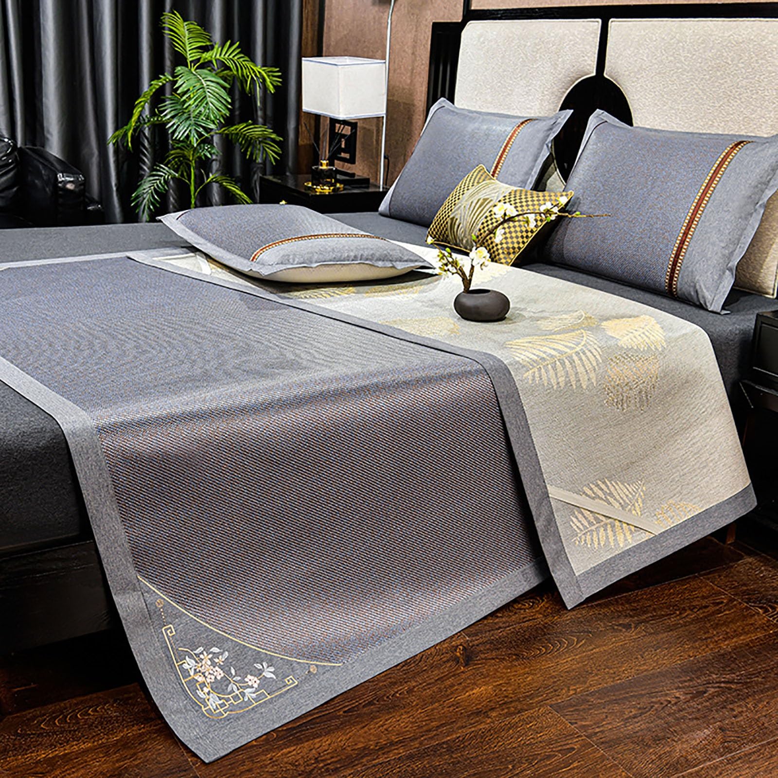 HYQOUKLR Rattan Mat Bed, Summer Sleeping Mat, Foldable Double Sided Bamboo Mat, Multicolor, 90-200 cm(Color K,180cm)