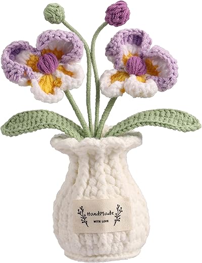 Crochet Flower Pot Phalaenopsis Healing Purple Thank You…