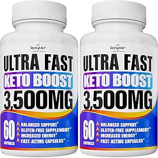 Complete Keto Pills - Keto Fast Exogenous Ketones Supplement for Improved Focus and Stamina - Advanced Weight Management, Energy, and Appetite Support - American Quality - 120 Capsules - Pack of 2