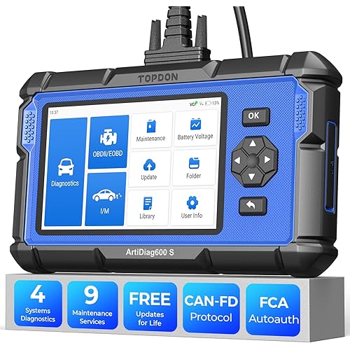 TOPDON Upgraded AD600S OBD2 Scanner, Diagnostic Tool, ABS SRS Transmission Engine Code Reader, 9 Reset Services Scan Tool, Oil/Brake/BMS/SAS/DPF/TPMS/ETS Reset, Injector Coding, Lifetime Free Update