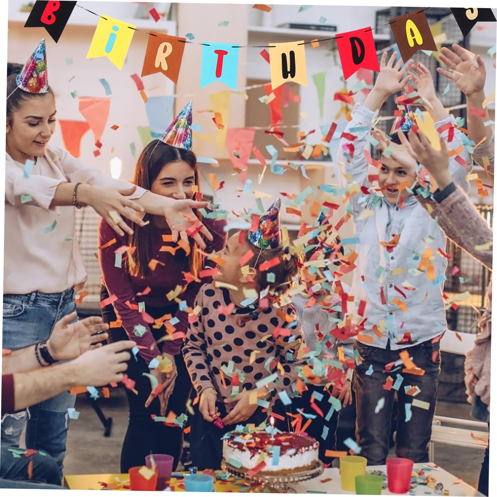 TOYANDONA 3piezas Banderín De Cumpleaños No Diseño De Decoración Creativa Para Fiestas De Cumpleaños Reutilizable y Alegre Para Celebración Infantil