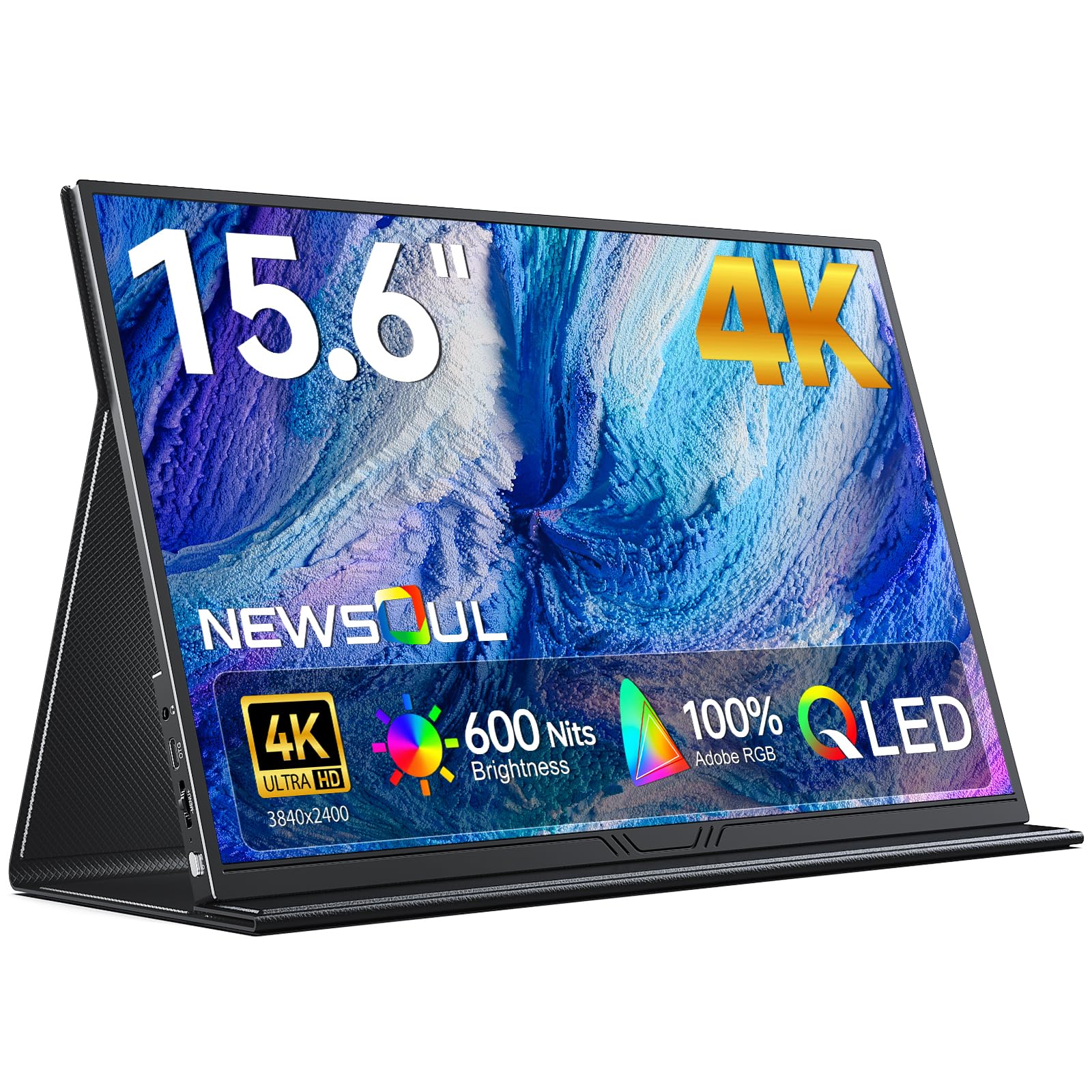 NewSoul 4K ポータブルモニター 本体 Amazon.co.jp: 4k QLED モバイルモニター Newsoul 18.4インチ大画面