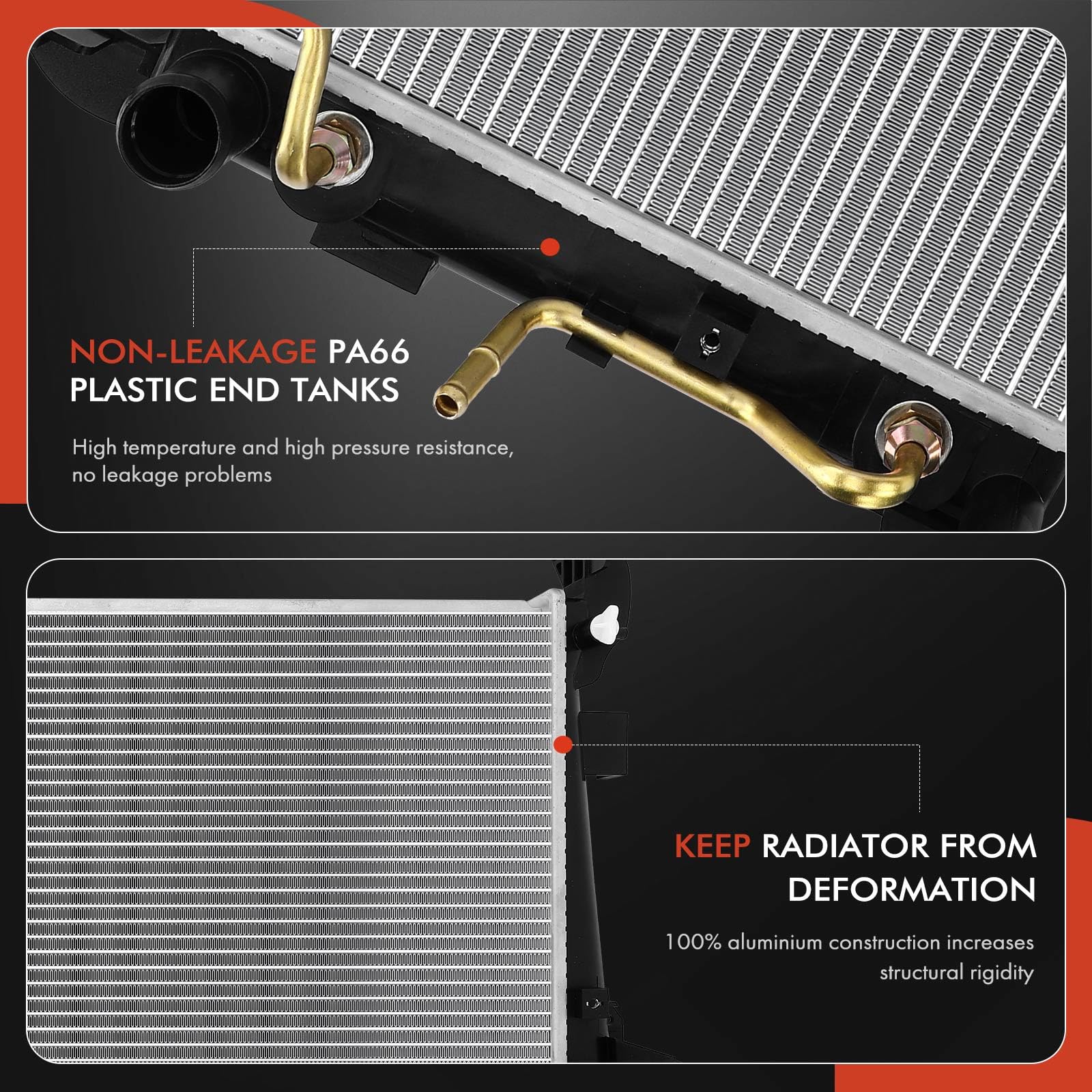 Amazon.com: A-Premium Engine Coolant Radiator Assembly with  