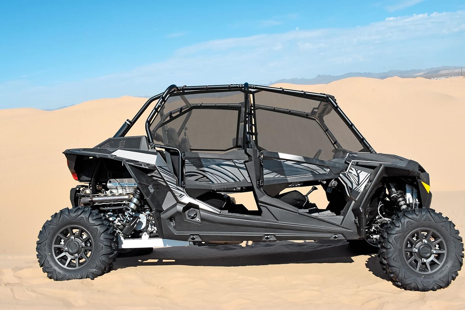 Window Net Roll Cage Mesh Net Guard for Polaris RZR XP4 900/1000 Window Shield Protective Net 4 Seat 2015-2020 (5Pcs/Set) Window Shade Cover - Enhance The Riding Experience