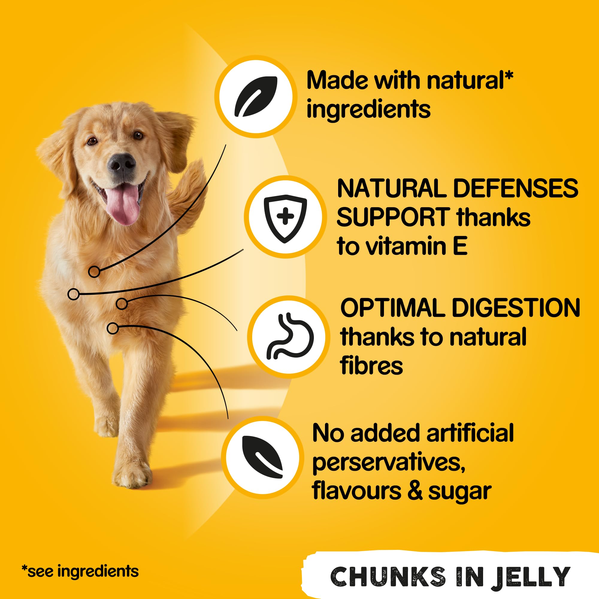 Pedigree Arraches en Sauce au Poulet et aux Carottes, Nourriture Humide pour Chiens en boîtes de 400 g, 24 boîtes au Total