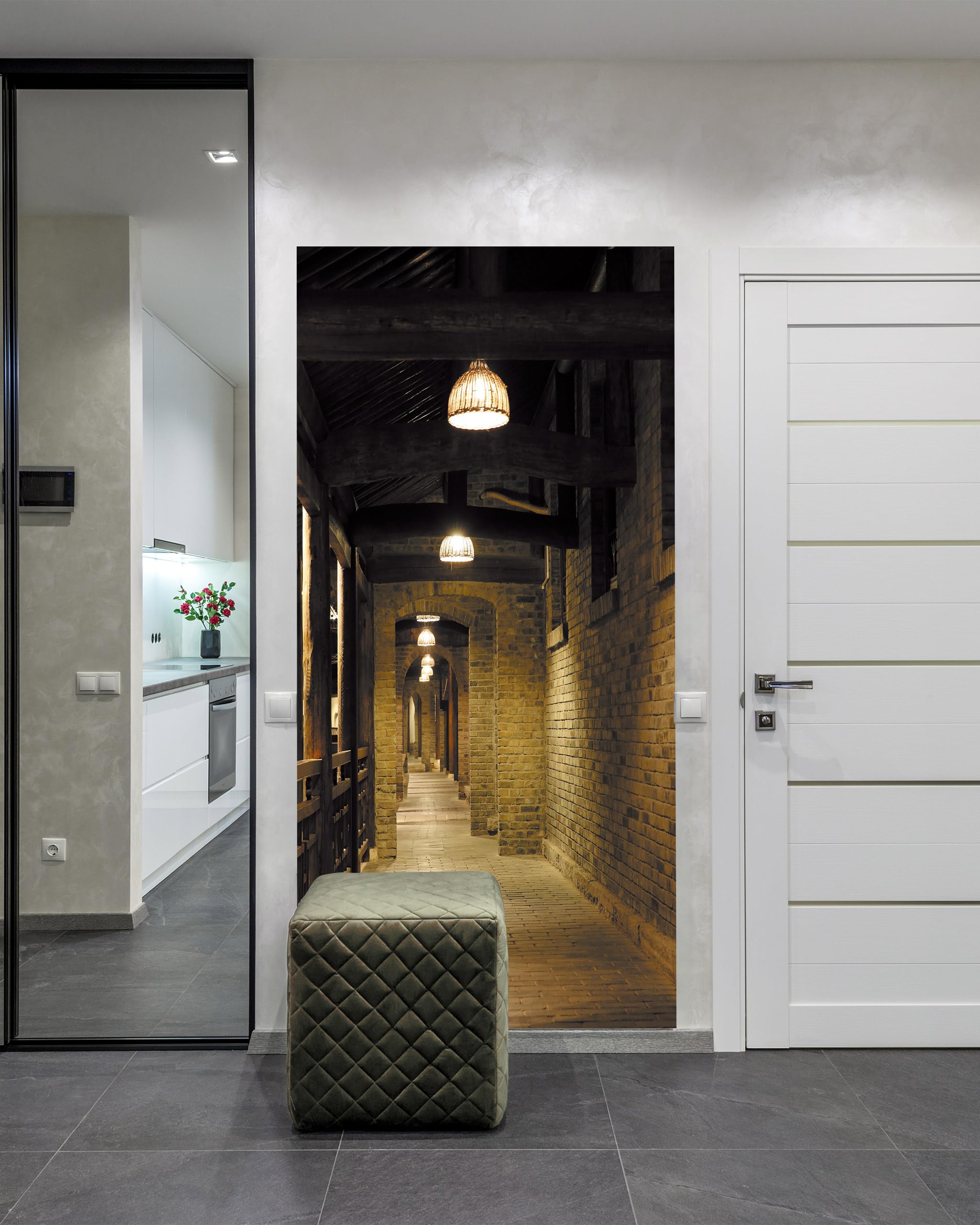 Door Adhesive Wallpaper