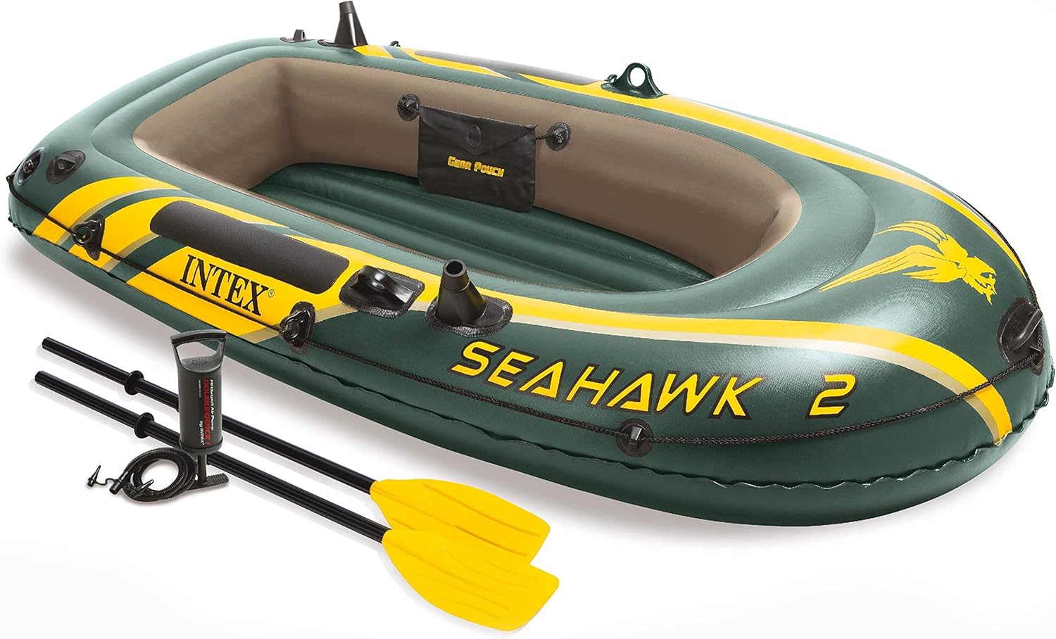 Intex Seahawk 2 Inflatable Boat Set + Oars/Pump/Motor Mount | 68347EP + 68624E