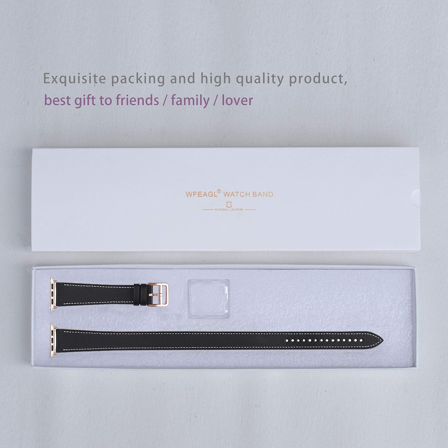 80% Off Discount WFEAGL Compatible Watch Band 40mm 38mm, Top Grain Leather Double Tour Band with Gold Adapter (The Same as Series 4 with Gold Stainless Steel Case in Color) for Watch Series 4/3/2/1 (Black Band) Lowest Price WFEAGL Compatible Watch Band 40mm 38mm, Top Grain Leather Double Tour Band with Gold Adapter (The Same as Series 4 with Gold Stainless Steel Case in Color) for Watch Series 4/3/2/1 (Black Band)