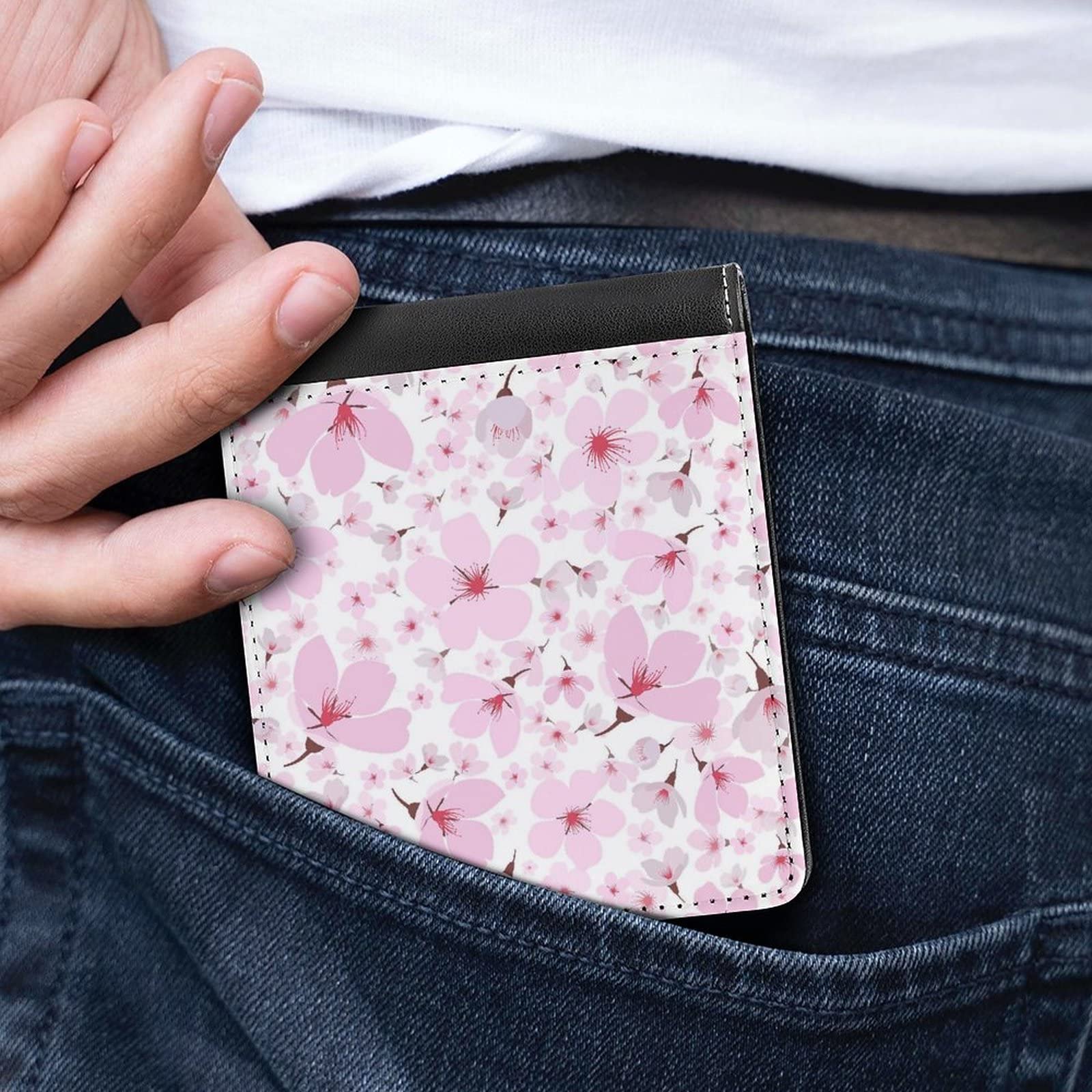 財布レディース 桜 皮財布 花旅楽団 桜柄刺繍 牛革長財布