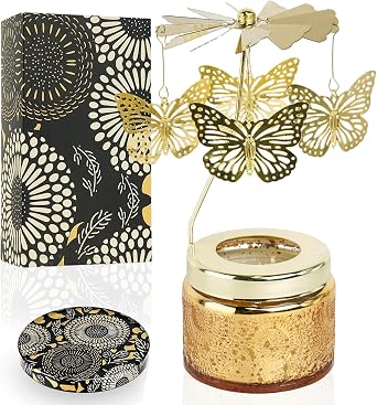 Butterfly Candle Birthday Gifts for Best Friends,Rotating Scented Candles Funny Gifts for Women,Her, Wife,Home Decor,Scented Candle with Gift Box