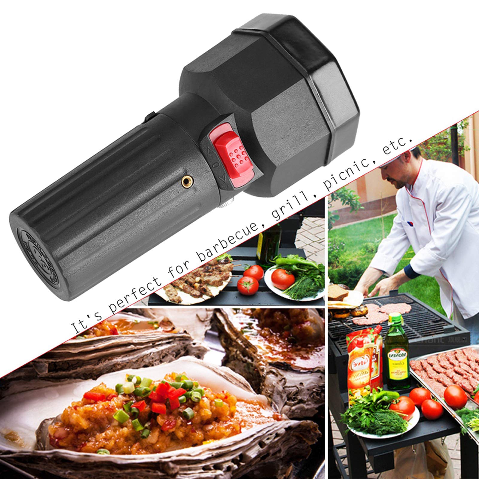 Moteur de Barbecue, Moteur de Gril en Plastique de Moteur de Rotateur de BBQ de CC 5V avec le Fil de Poussée D'USB de 1 M à Faible Bruit pour le Rôtissoire de Pique-nique de Gril de Barbecue Noir