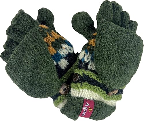 Miniatura 3 de Agan Traders Surtido de lana de punto para mujer, gorro, guante sin dedos, forro polar grueso y cálido Himalaya