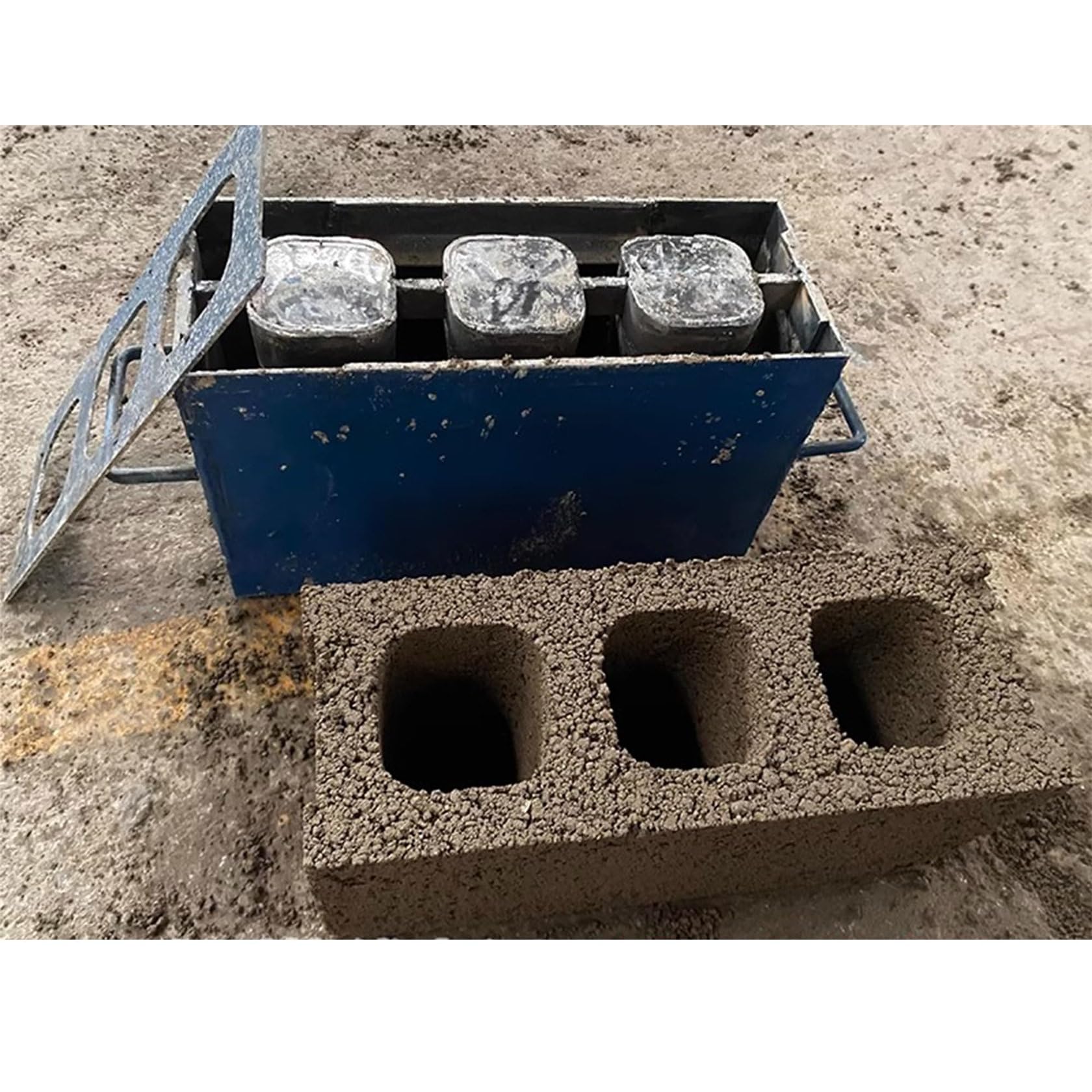 MáQuina Para Fabricar Bloques De HormigóN De 400 X 200 X 200 Mm, MáQuina HidráUlica Para Fabricar Ladrillos De Cemento, Moldes Personalizables, Frecuencia De VibracióN De 212 Veces/Min