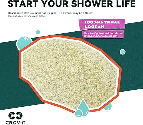 Miniatura 10 de Crovin Almohadillas de lufa facial exfoliantes de primera calidad limpiador facial natural Luffa y removedor de maquillaje para limpiar fácil y