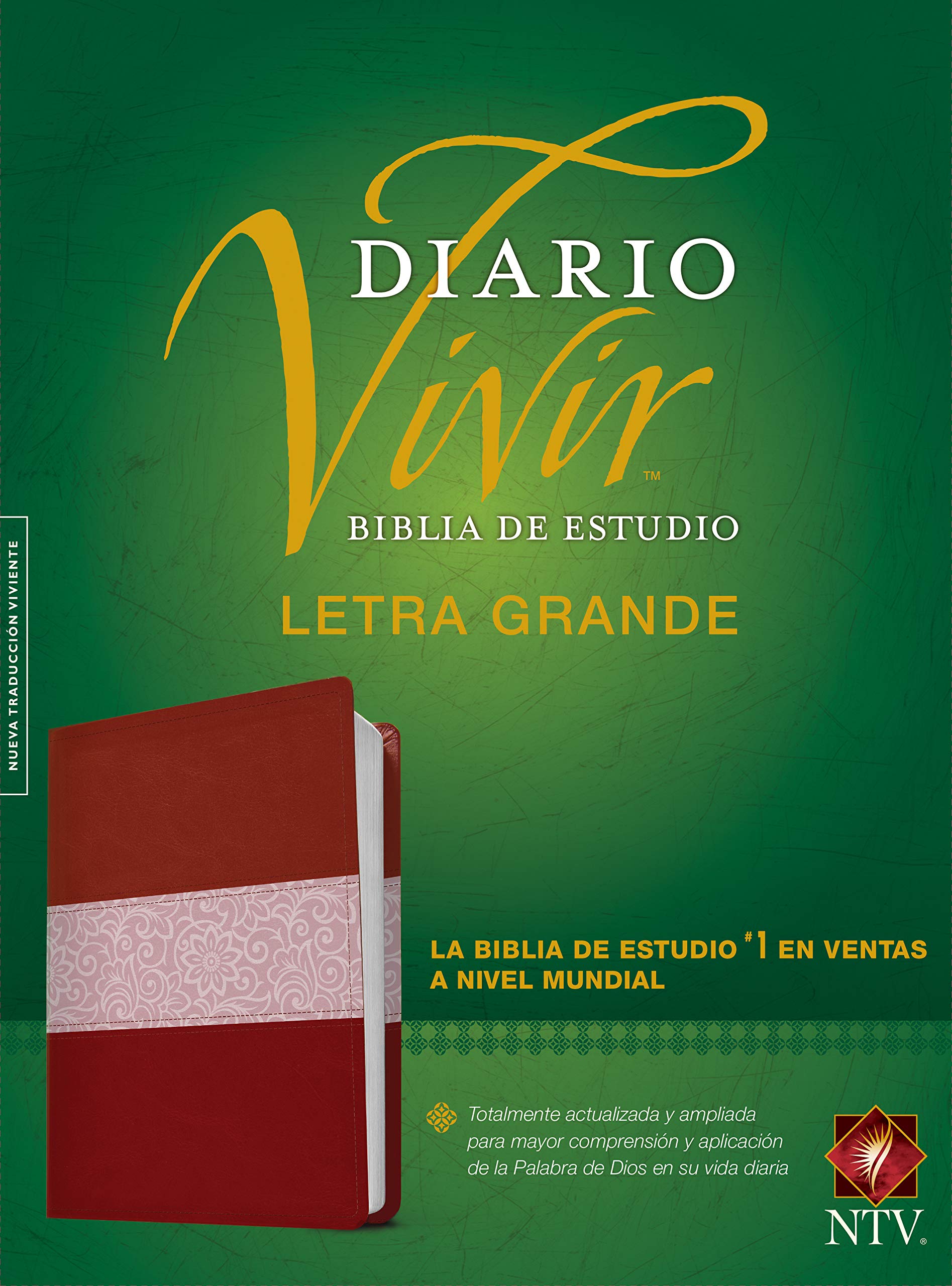 Biblia de estudio del diario vivir NTV, letra grande (SentiPiel, Vino tinto/Rosa, Letra Roja) (Spanish Edition)