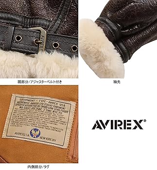 AVIREX ブラウンレザーコート ファー付き セール！ AVIREX アビレックス レディース ファーカラー G-1