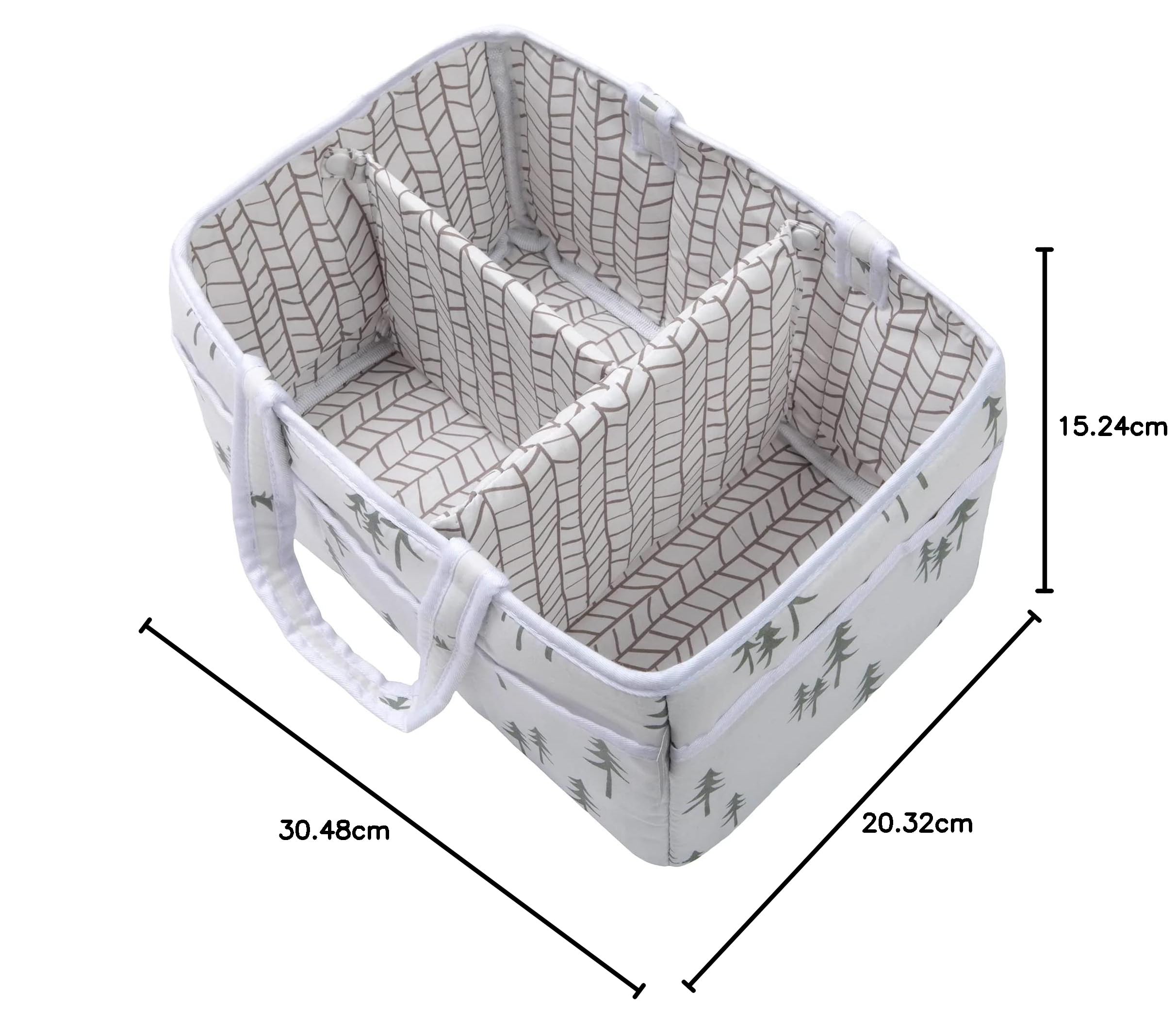 Trend Lab Mountain Baby - Organizador para cambiar pañales y artículos esenciales para recién nacidos, 12 x 6 x 8 pulgadas