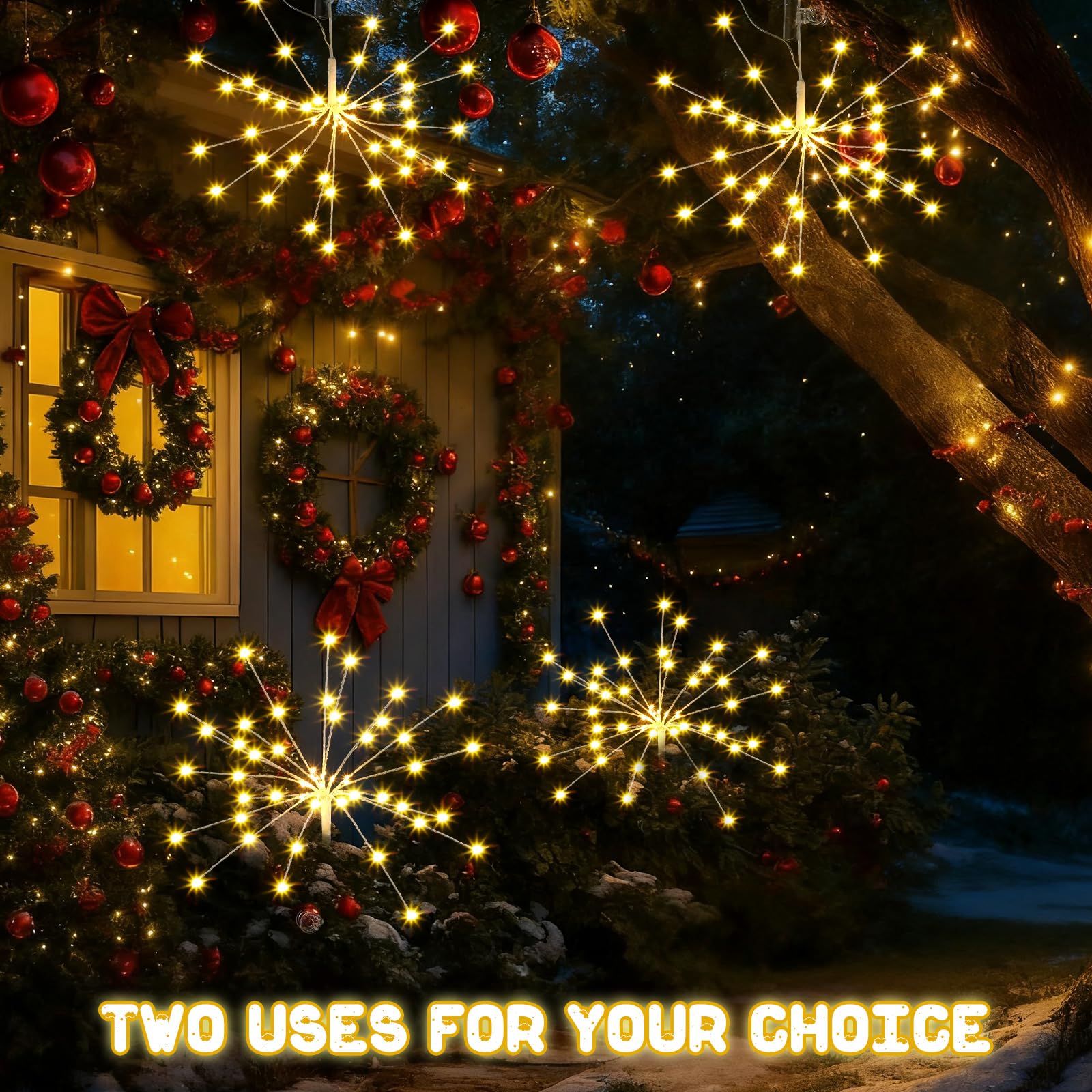 VIHOSE Puntale per albero di Natale da 45,7 cm, con funzione timer e luce LED, luci scintillanti, puntale per albero di Natale, per feste, decorazione interna e giardino (bianco caldo)