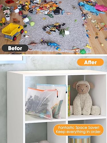 Miniatura 6 de 18 bolsas con cremallera, bolsas de malla A3 con cremallera, almacenamiento de juegos de mesa, bolsas con cremallera de 6 colores para organizar,