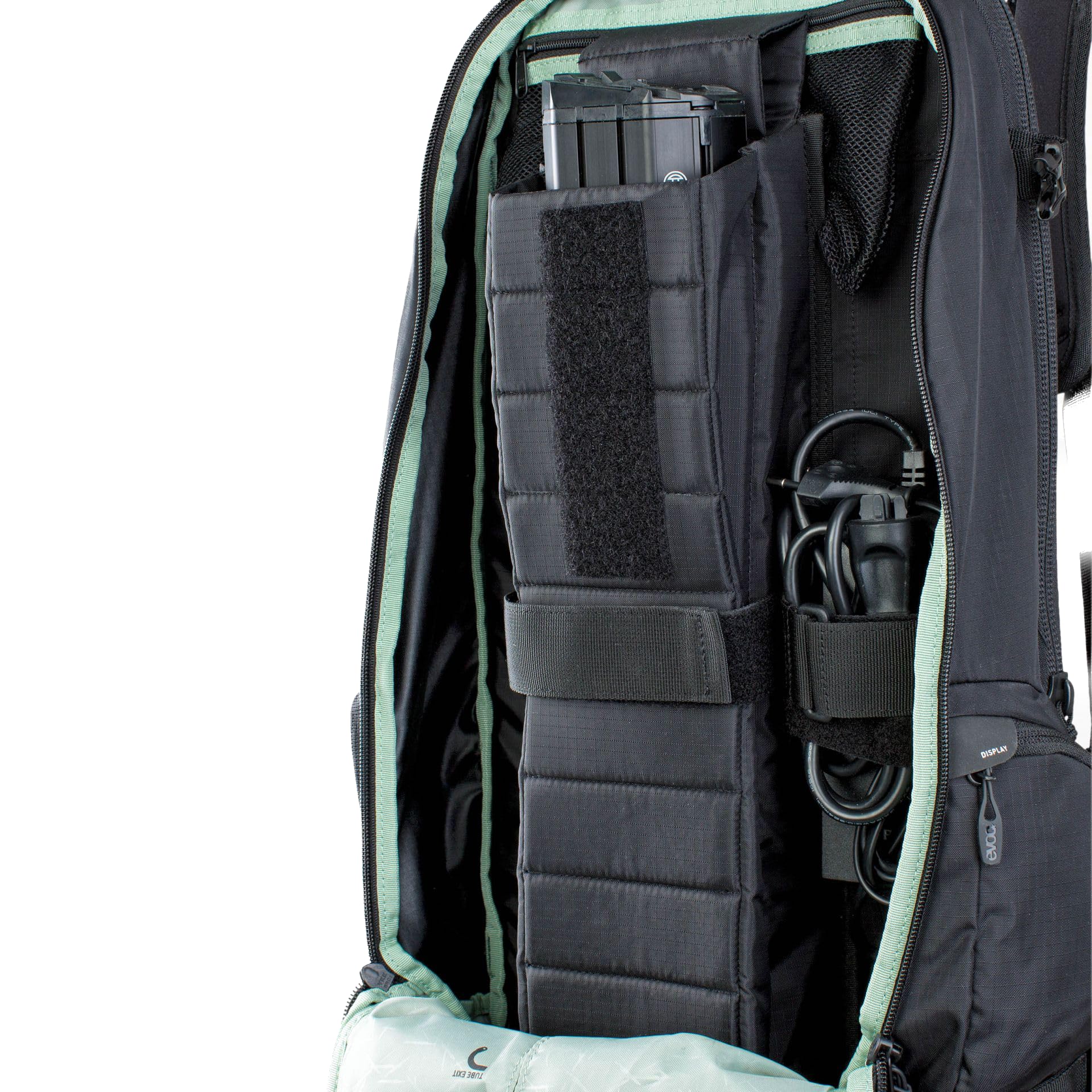 EVOC Fr Trail E-ride sac à dos protecteur pour e-mountain bikes (compartiment batterie séparé, LITESHIELD BACK PROTECTOR, LITESHIELD SYSTEM AIR ventilation) Mixte (lot de 1)