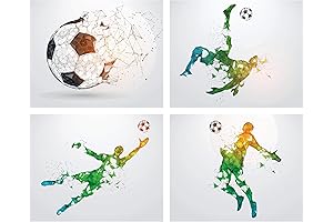 Soccer Wall Art - 4 Pack - Player Decals - Fútbol