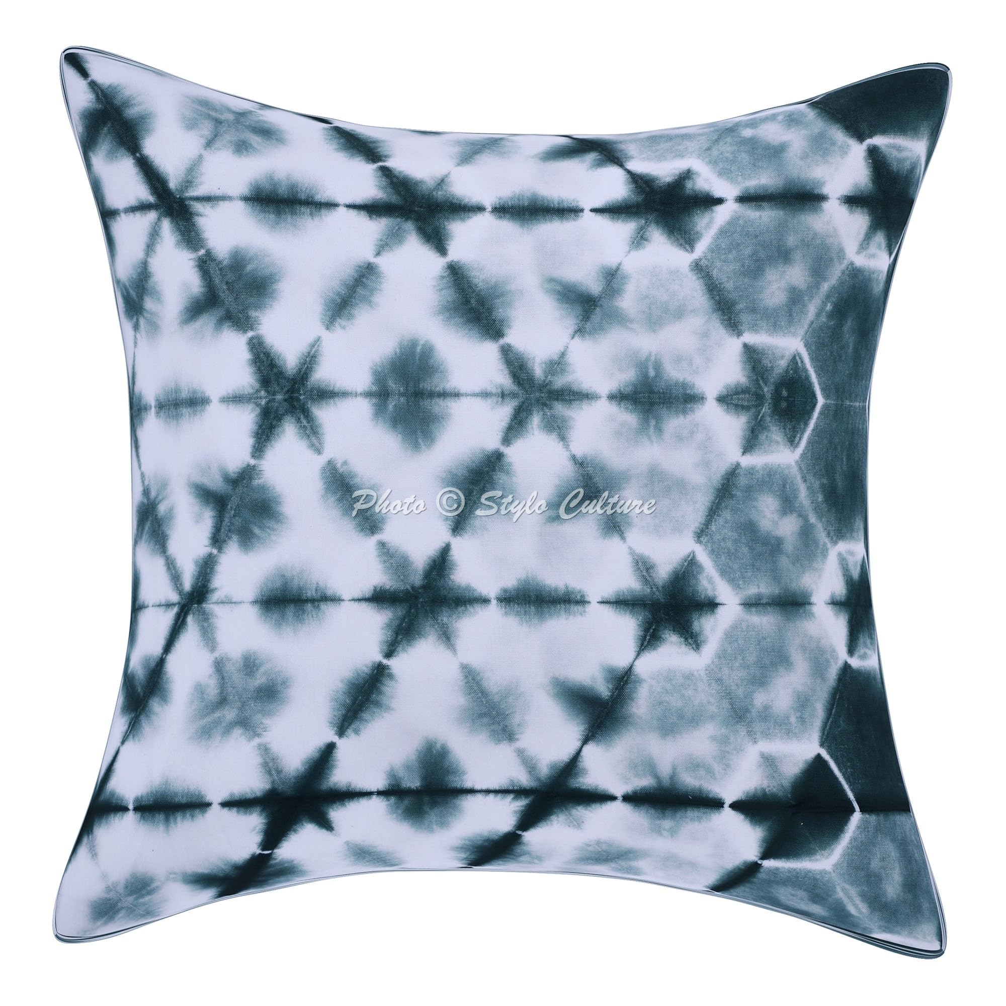 Ethnisch Dekorativ Baumwolle Couch Kissenbezüge 50x50 cm Grün Dekokissen Shibori Tie Dye Schlafzimmer Sofa Kissen Bezüge Batik Quadrat Bohokissen Kissenhullen - 5 STK.