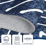 GarveeHome 5x7 Striped Area Rug for Bedroom Machine Washable Modern Line Throw Rug Non-Slip Low Pile Contemporary Floor Carpets No-Shedding Area Rug for Home Office Living Room Blue