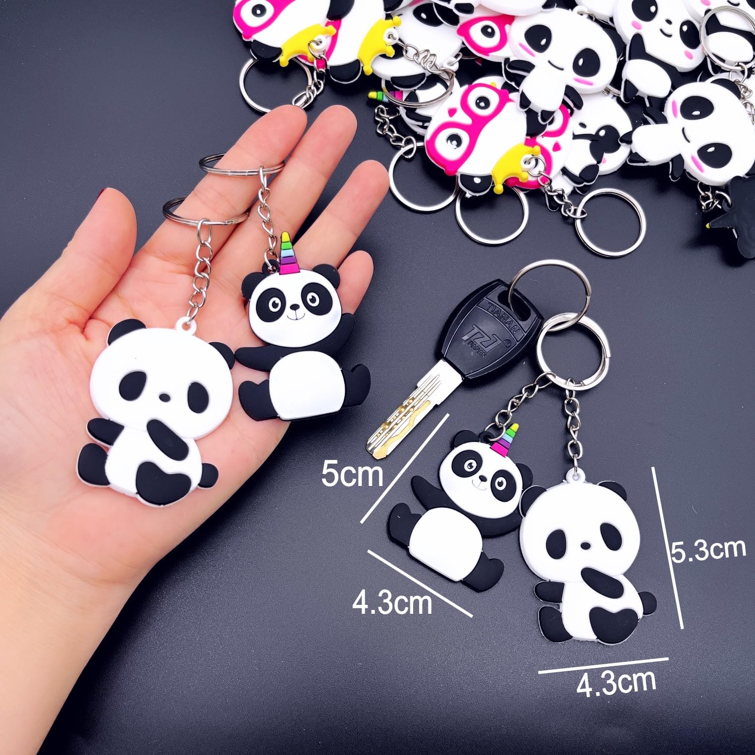 JZK Panda Llavero Cumpleaños Fiesta Accesorios
