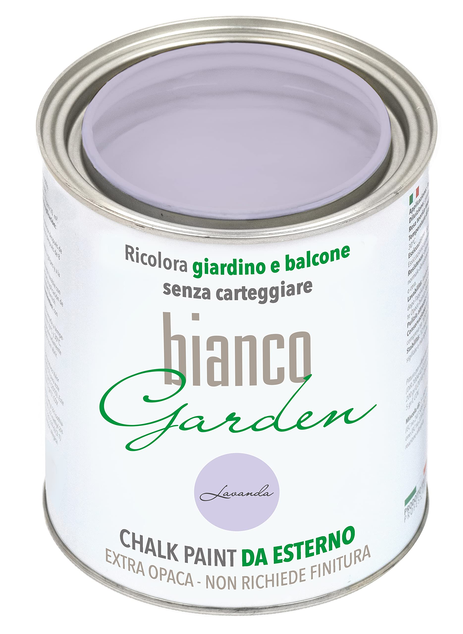 Bianco Shabby Lavender Biancogarden Lavanda (Lavender) Chalk Paint For Outdoor Use (1 Litre) – Recolour Your Garden & Conservatory Without Sanding Or Finishing