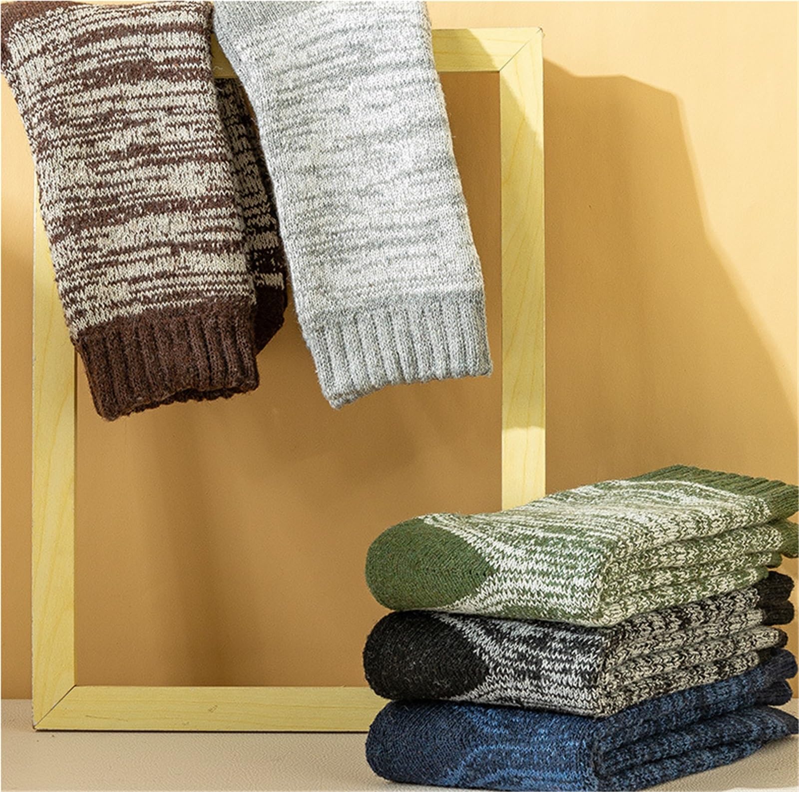 Wintersocken Bettsocken 5 Paar Dicke Warme Wintersocken For Damen Und Herren, Skistiefel For Kaltes Wetter Warme Flauschige Socken