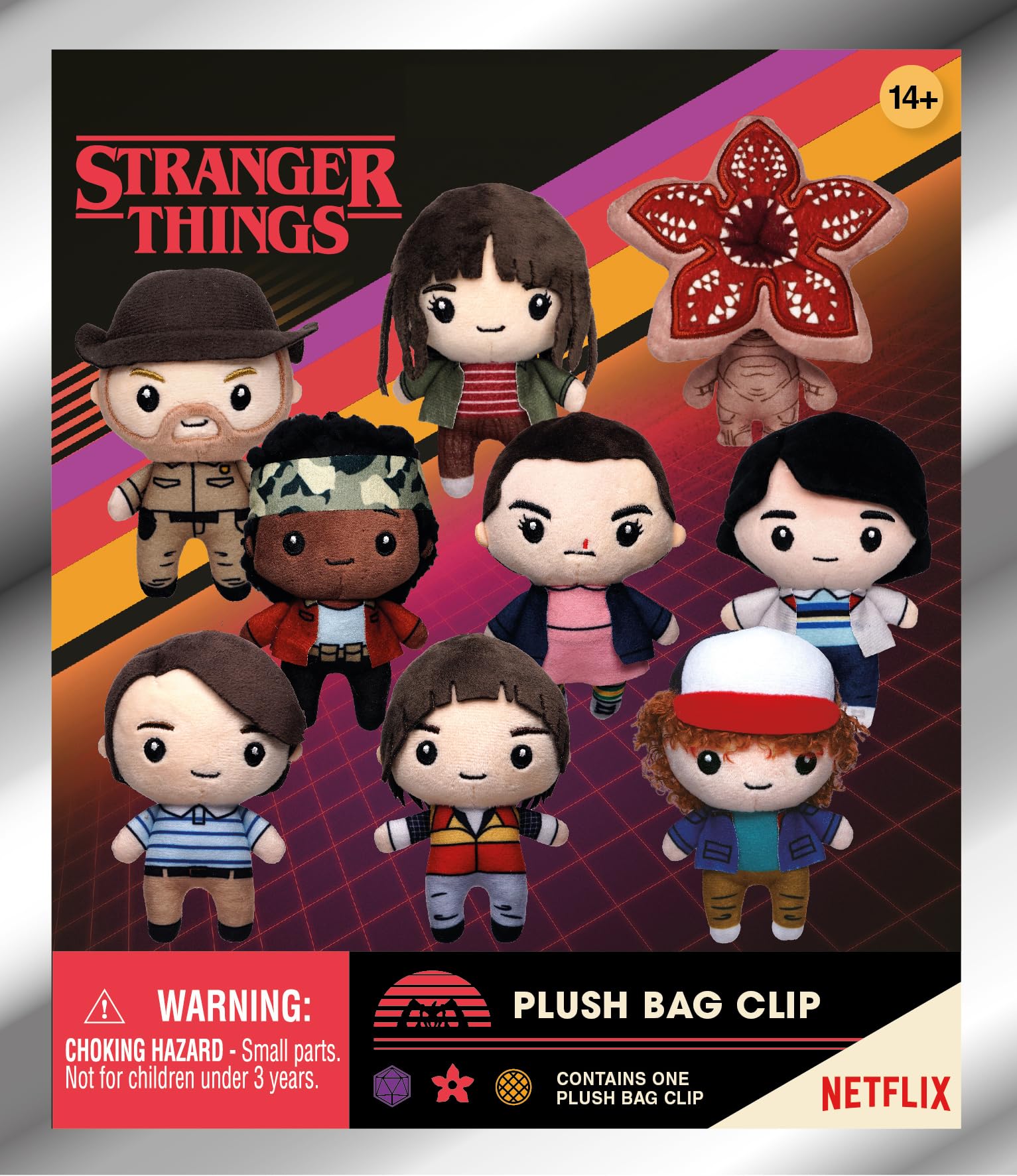 Stranger Things Plush Bag Clip Series 1  Plush Blind Bag (ONE Random Character)  5" Collectible Bag Clip Keychain/Backpack Accessory | Official Licensed Merchandise
