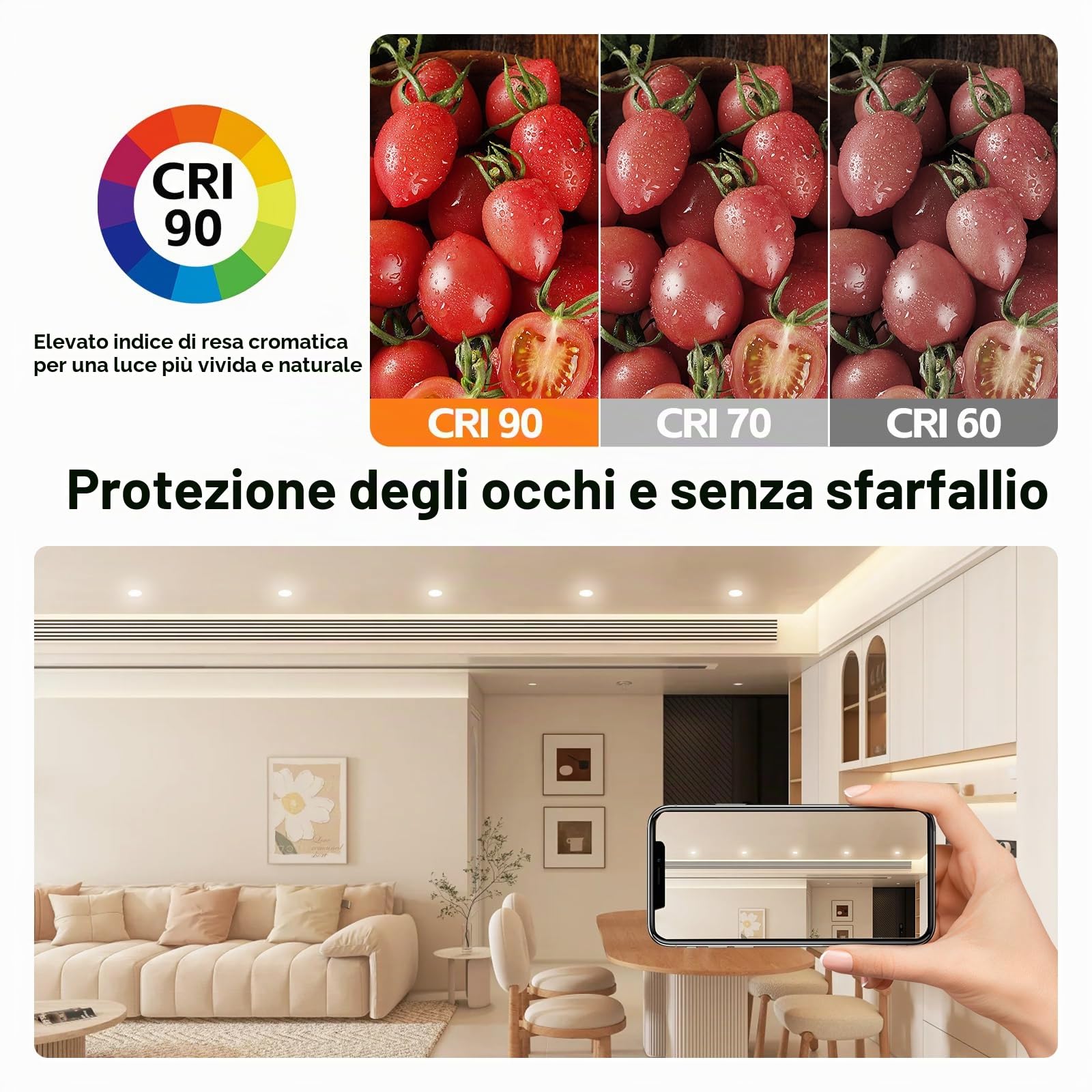YindaLux 10x Modulo LED 230V Dimmerabile 5W IP44,ø50x23mm Lampadine LED per faretti da incasso,sostituzione per GU10/MR16,Bianco caldo Bianco naturale Bianco freddo, angolo di emissione 120°