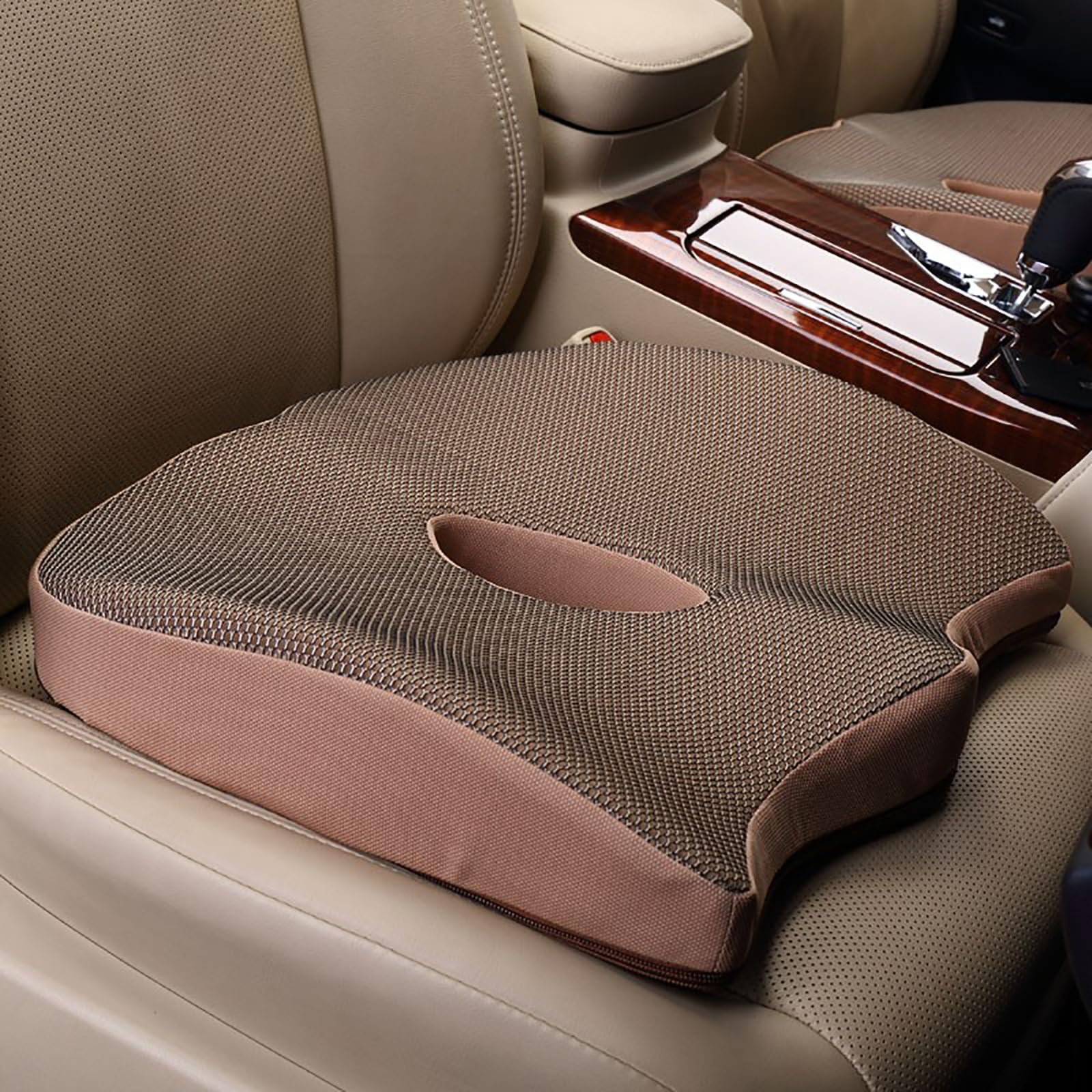 Mousse à mémoire de forme coussin siege voiture rehausseur pour une assise surélevée et ventilée