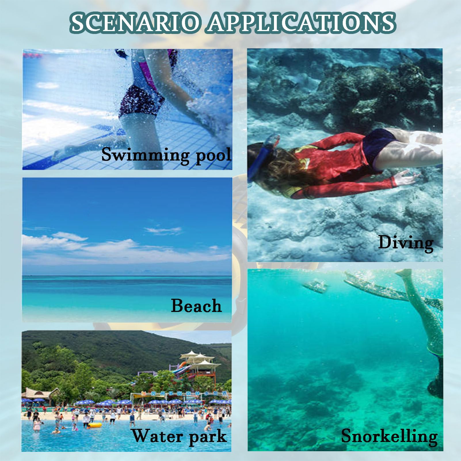 Scooter Submarino, Scooter eléctrico subacuático de 500 W, Hélice subacuática de Doble Velocidad, Compacto y Ligero, Scooter de Buceo, para Adultos, Piscina, Buceo, Esnórquel