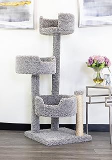 New Cat Condos Wood and Carpet Cat Tree for Big Cats