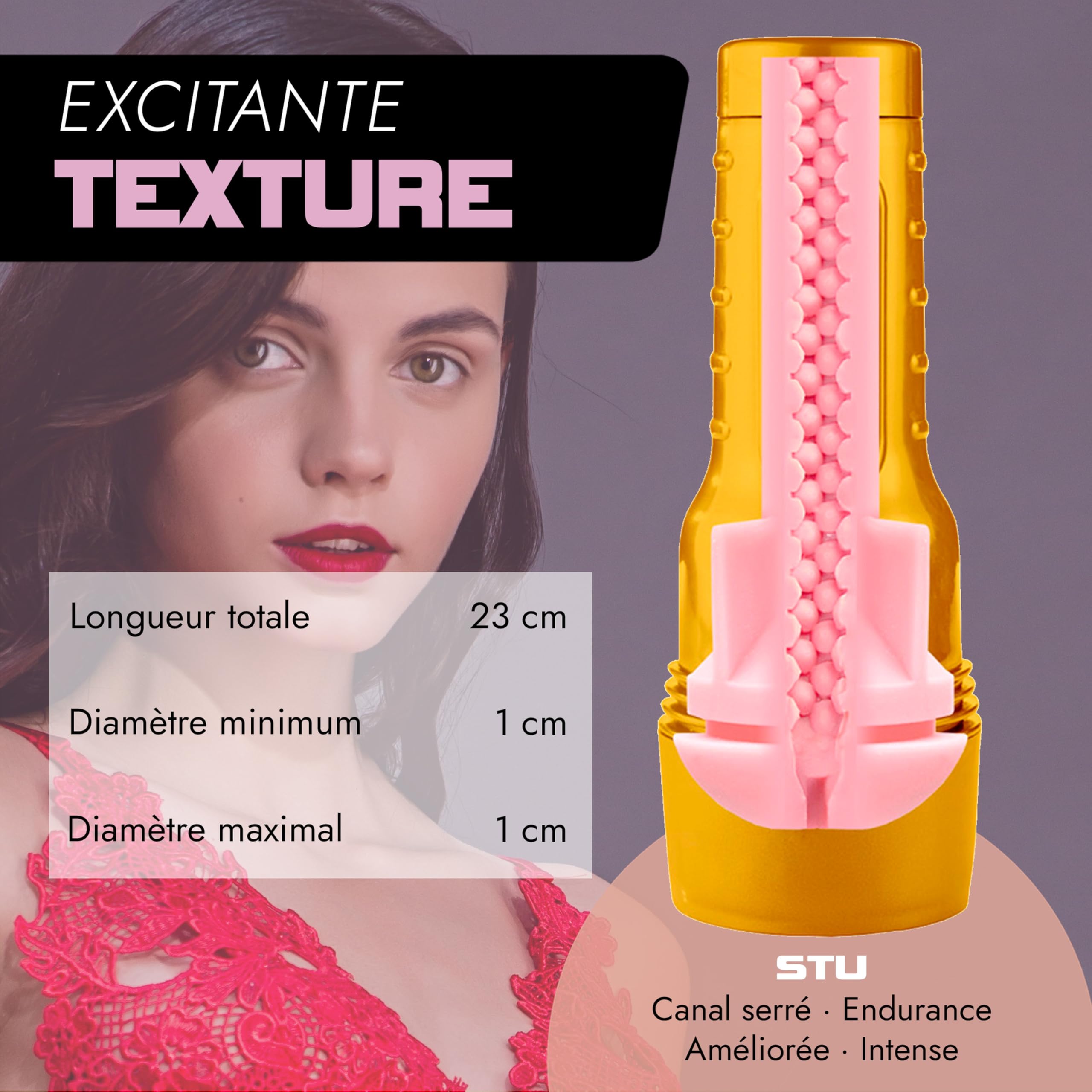 FLESHLIGHT Pink Vagin Texture Stamina Training Unit Masturbateur masculin