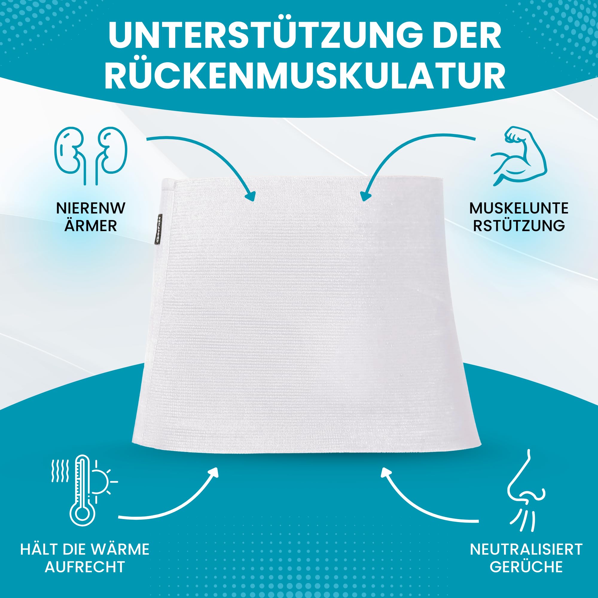 BeFit24 Nierenwärmer aus Angora Merino und Baumwolle, wärmend, atmungsaktiv, flexibel für Damen und Herren