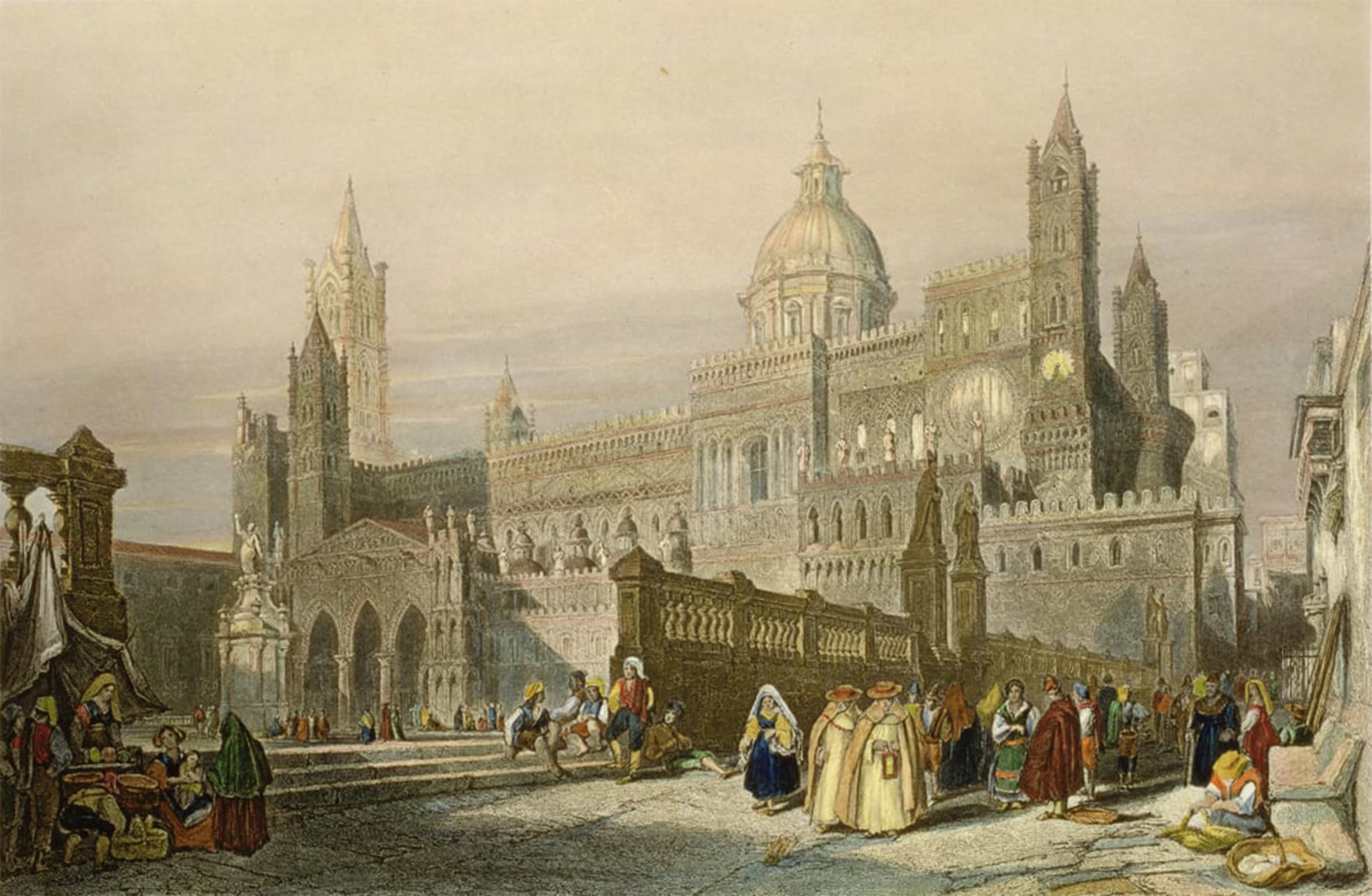 Cuadro de la Catedral de Palermo de 60x90cm en lienzo impreso William Leighton 5