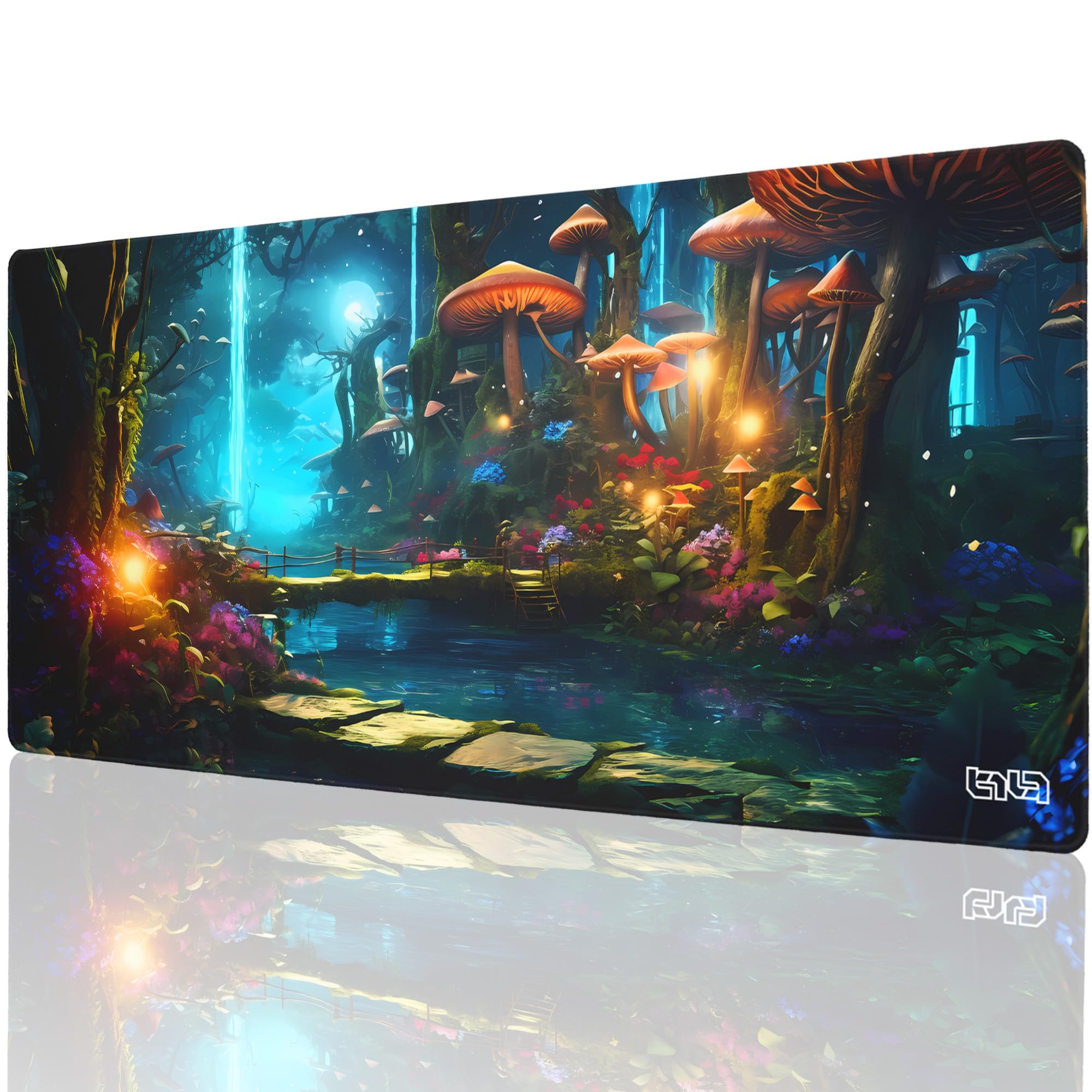 Tilt Grand Tapis de Souris Gamer XXL 90x40 cm | Tapis de Bureau Gaming Anti-Dérapant | Mouse Pad Imperméable pour PC et Accessoires Gaming (Mysterious Forest)