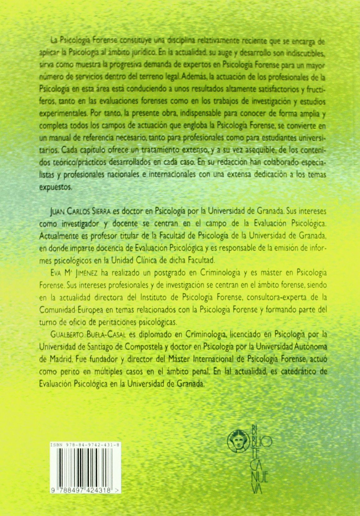 Psicología forense: manual de técnicas y aplicaciones (Manuales Universidad)