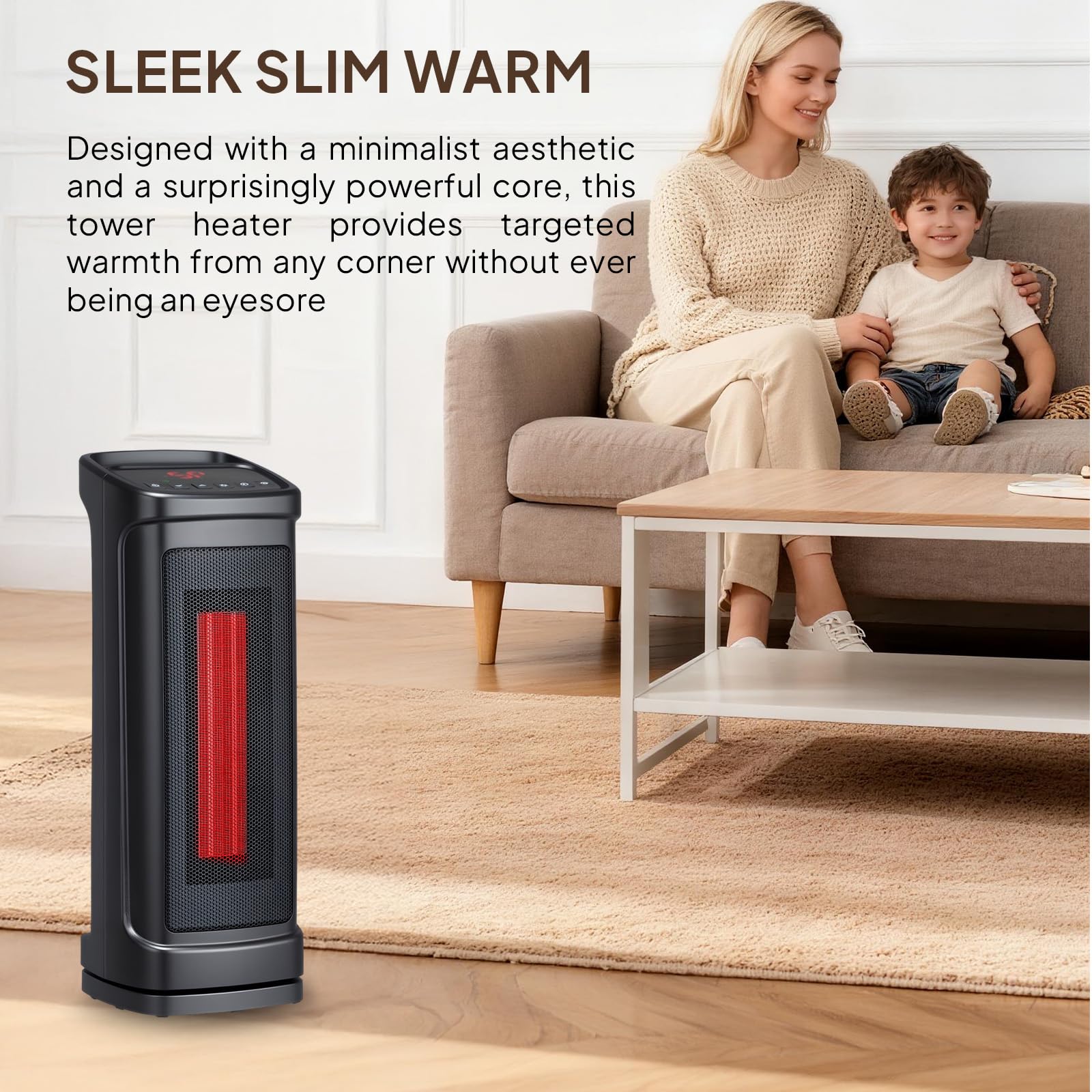 Amazon.com: Bonnlo 17''H Tower Heater with Remote Control, 1500W