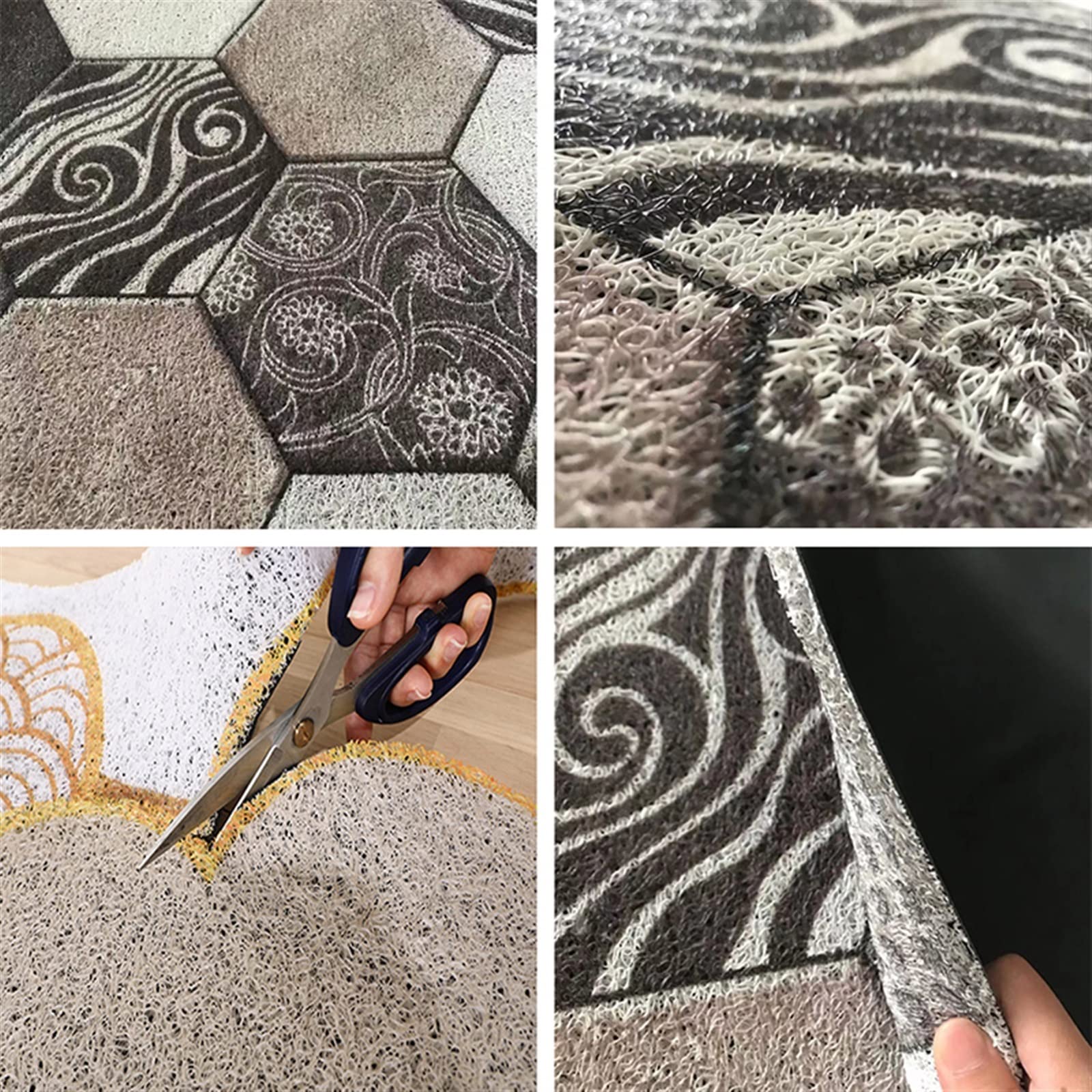 Bathmat Bath Mats Dywaniki i maty Wycieraczka antypoślizgowa wodoodporna pyłoszczelna dywan przedpokój mata do kąpieli pcv mata kuchenna może być cięta na zamówienie kryty wycieraczka wejściowa do dom