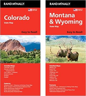 Rand McNally State Maps: Colorado and Montana/Wyoming (2 Maps)