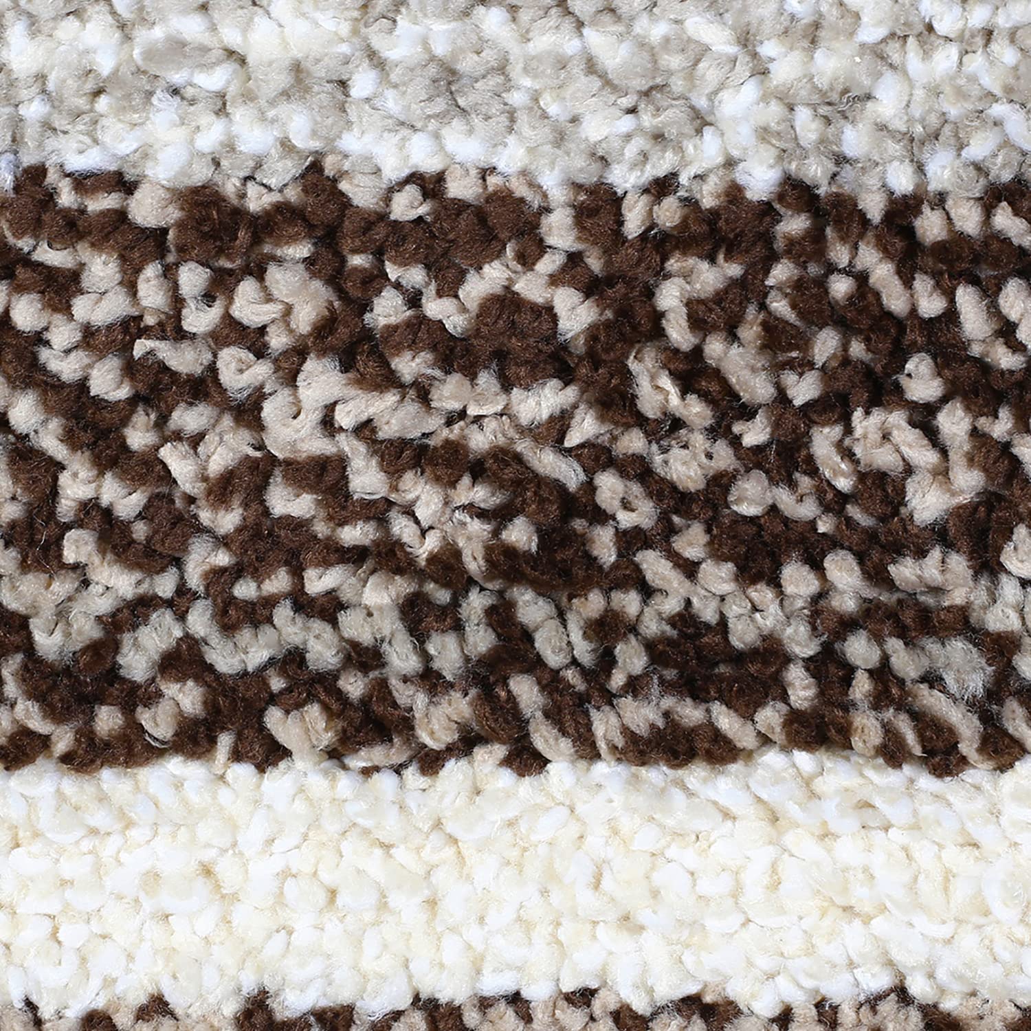 Saral Home Solid & Striped Soft Microfiber Anti-Skid Bath Mats | Washable Non Slip Multipurpose Bathmat for Home/Kitchen/Office Entrance | Super Absorbent Mats for Shower (Brown,50X70 cm, Set of 2) 1
